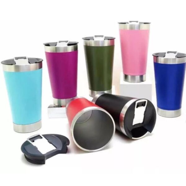 Copo Térmico Com Tampa e Abridor 473ml
