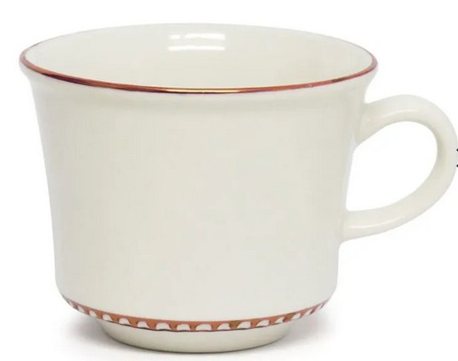 Xícara de Cerâmica Lady Off White de 300ml - Com bordas