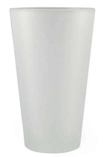 Copo de Vidro Jateado Cônico Grande - 450ml