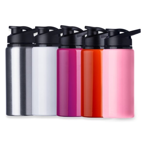 Squeeze Alumínio 650ml Com Protetor Para o Bocal e Alça Fixa - Não térmico