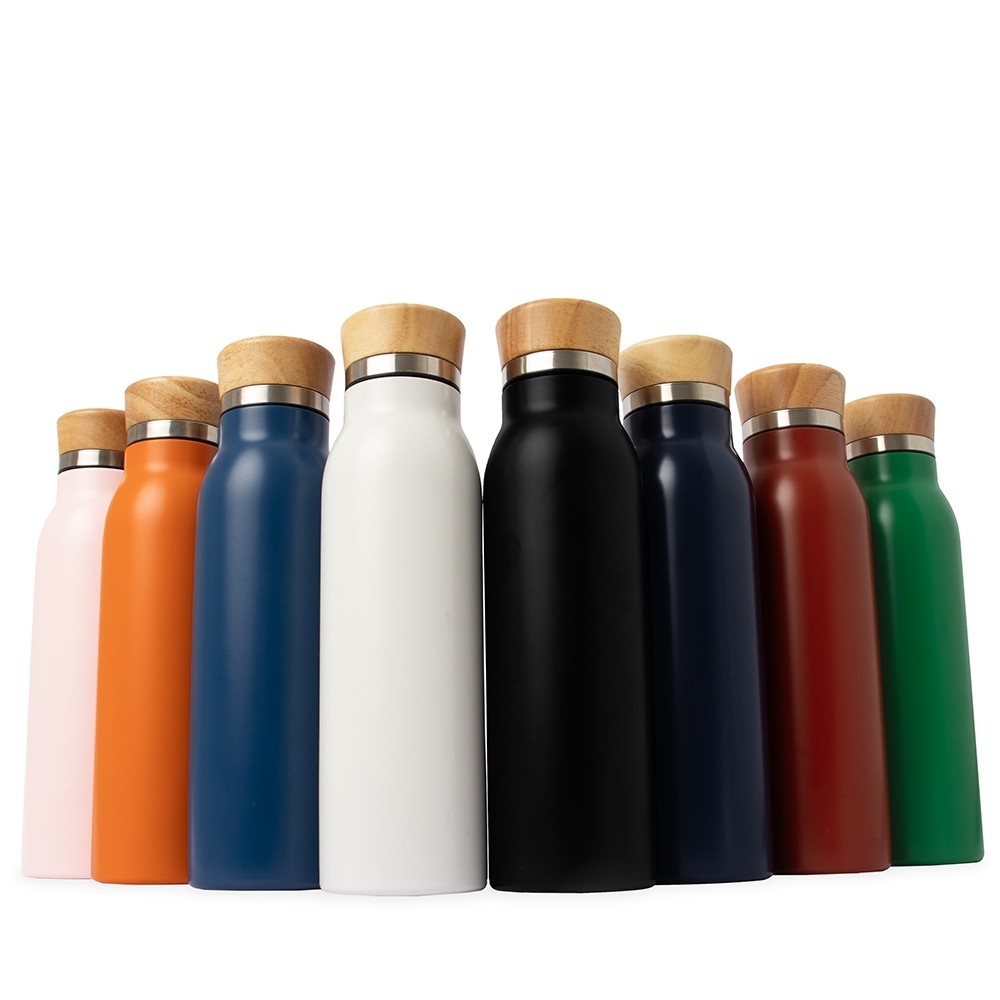 Garrafa Térmica 600ml - Tampa Bambu