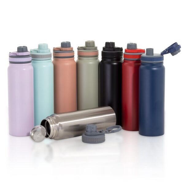 Garrafa Térmica Com Tampa Rosqueável e Alça Para Transporte 850ml