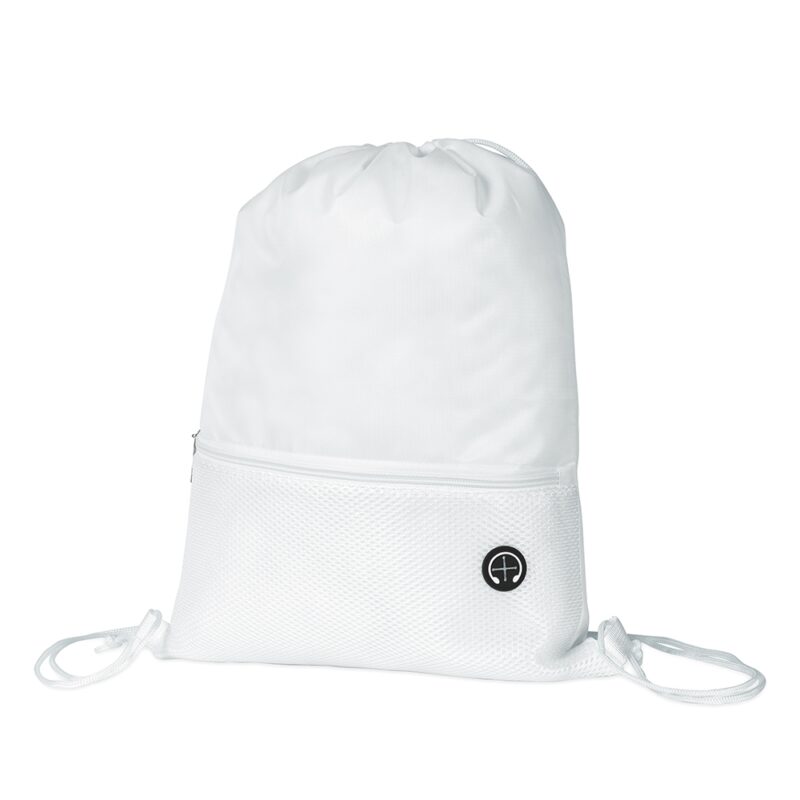 Mochila Saco Esportiva com Bolso Externo em Tela