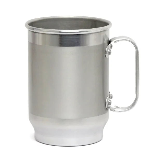 Caneca de Alumínio 500 ml com Faixa Fosca para Personalização