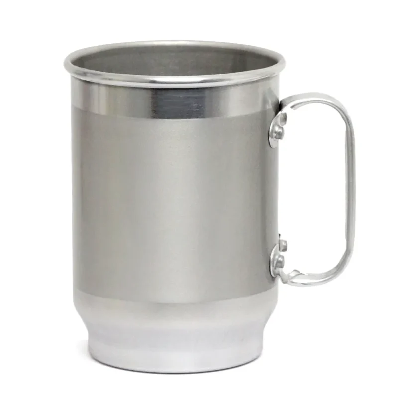 Caneca de Alumínio 500 ml com Faixa Fosca para Personalização