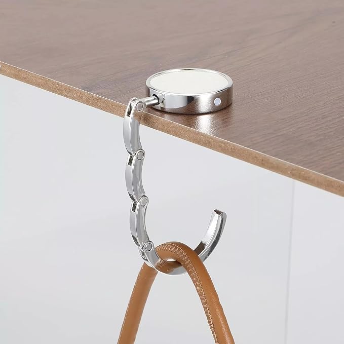Suporte Para Bolsa Dobrável de Mesa  com Gancho Portátil