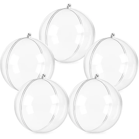 Bola de Natal Transparente de Acrílico Para Personalização