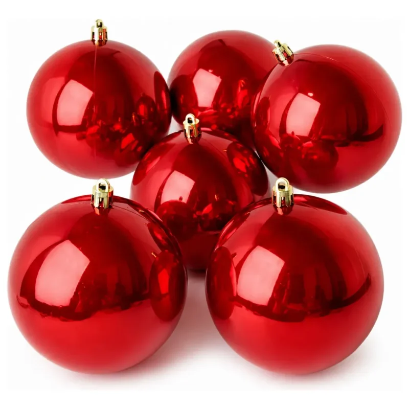 Bola de Natal Vermelha Personalizada com Nome Gravado a Laser