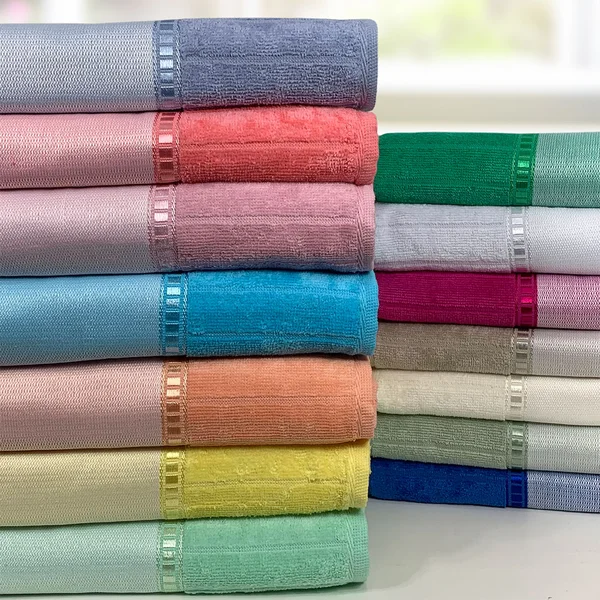 Toalha de Rosto Aveludada 45 × 75 cm com Barra para Sublimação Colorida