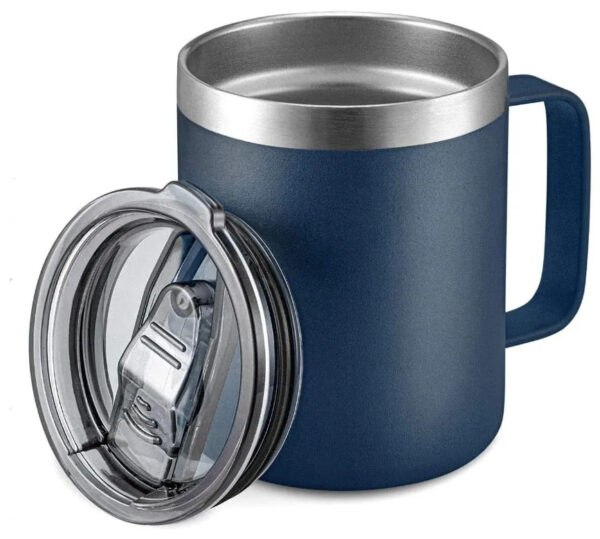 Caneca Térmica C/ Tampa E Alça Quadrada 350ml - Personalização já inclusa no preço
