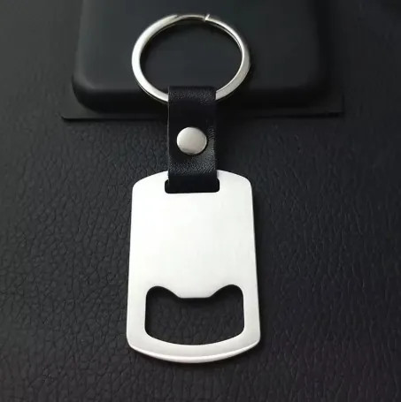 Chaveiro Abridor Couro - Simples - Personalização já inclusa no preço
