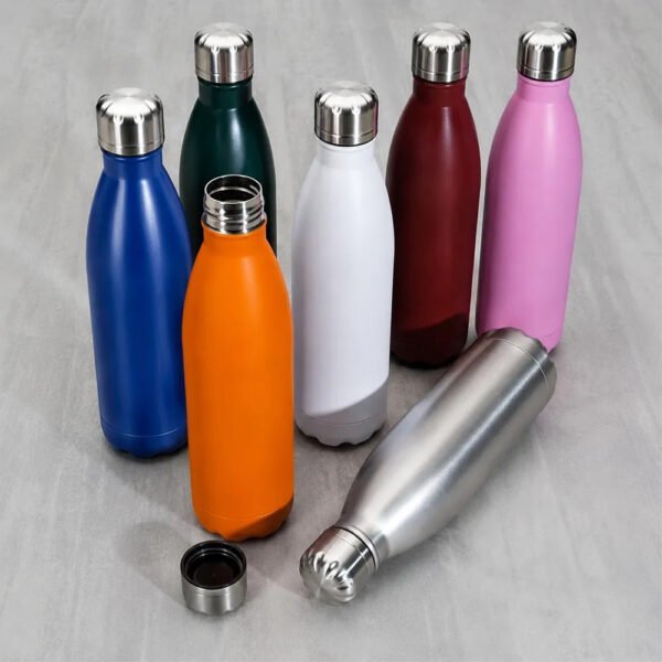 Garrafa Inox 750ml Com Tampa Rosqueável - Não térmico - Personalização já inclusa no preço