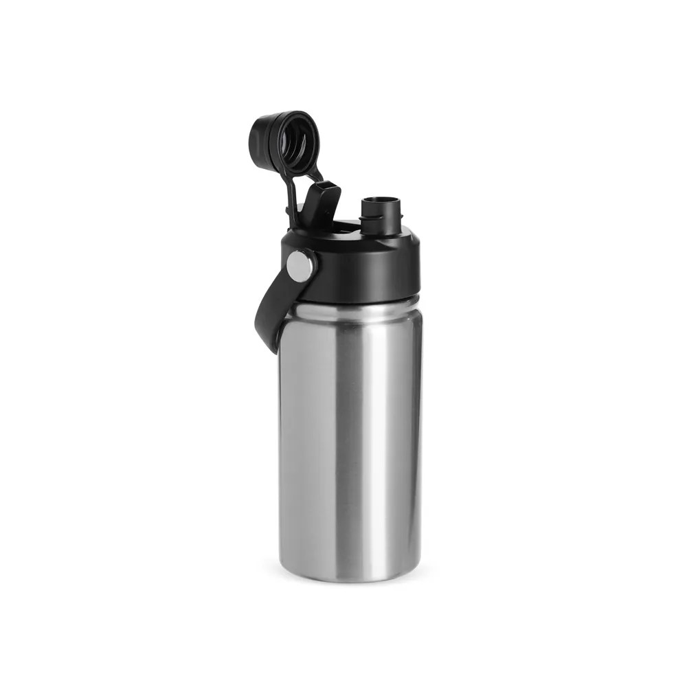 Garrafa Térmica Com Tampa para Bocal, Bico Flip e Canudo 400ml - Personalização já inclusa no preço