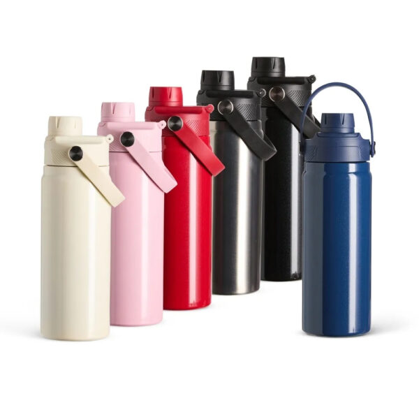 Garrafa Térmica Com Alça Flexível Para Transporte 600ml - Personalização já inclusa no preço