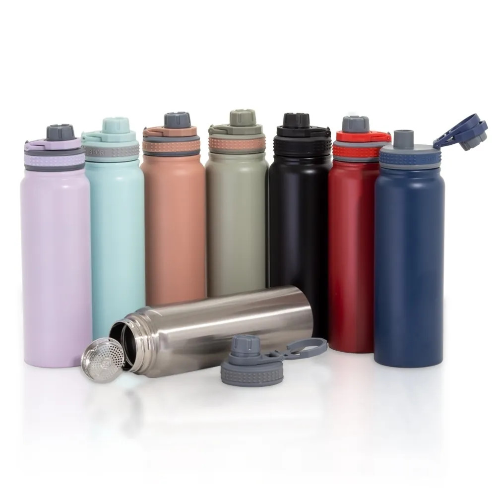 Garrafa Térmica Com Tampa Rosqueável e Alça Para Transporte 850ml - Personalização já inclusa no preço