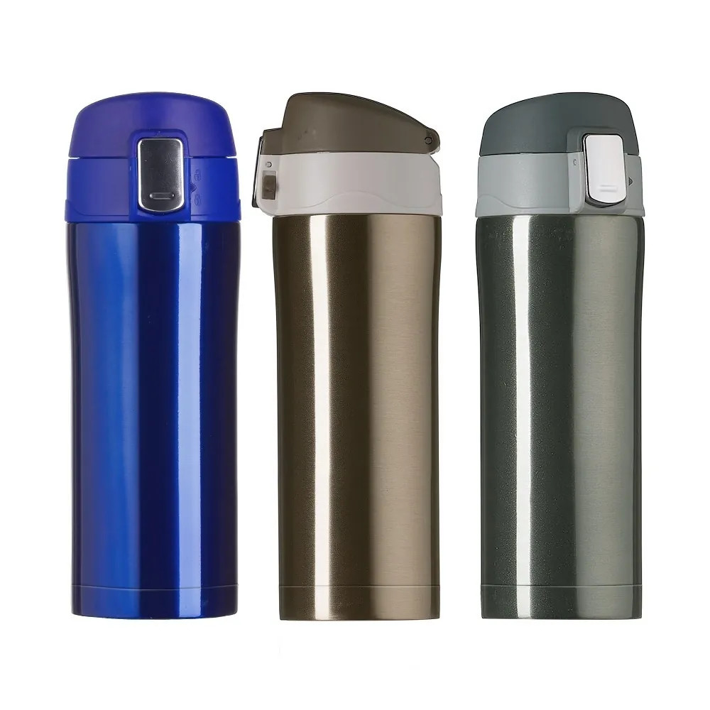 Garrafa Térmica Com Botão Central e Trava Lateral 320ml - Personalização já inclusa no preço