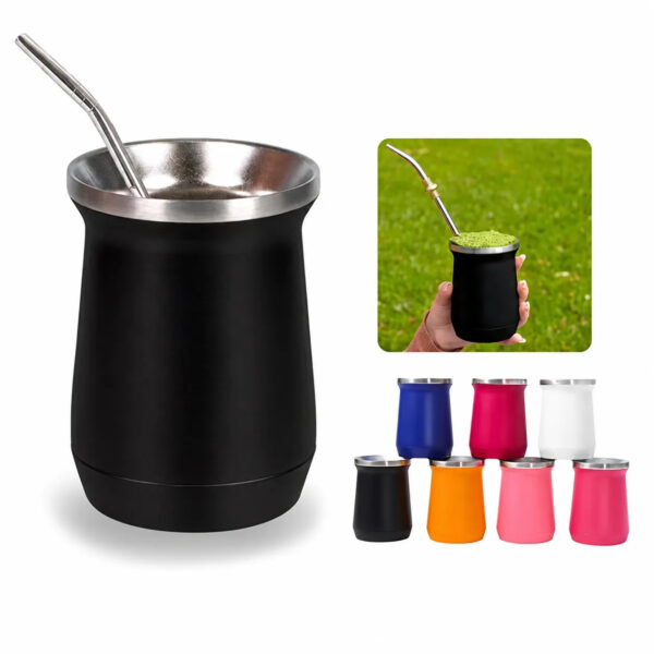 Cuia Térmica em Aço Inox para Chimarrão e Tereré 236 ml - Personalização já inclusa no preço