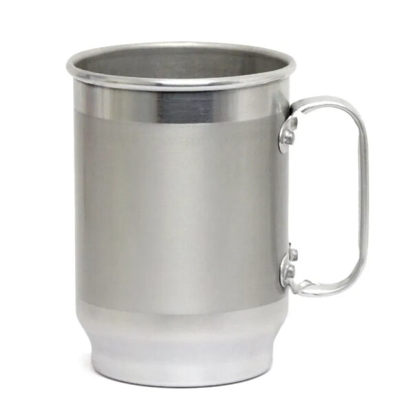 Caneca de Alumínio 500 ml com Faixa Fosca para Personalização - Personalização já inclusa no preço