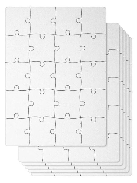Quebra-Cabeça Retangular 19 × 24 cm para Sublimação Colorida - Personalização já inclusa no preço