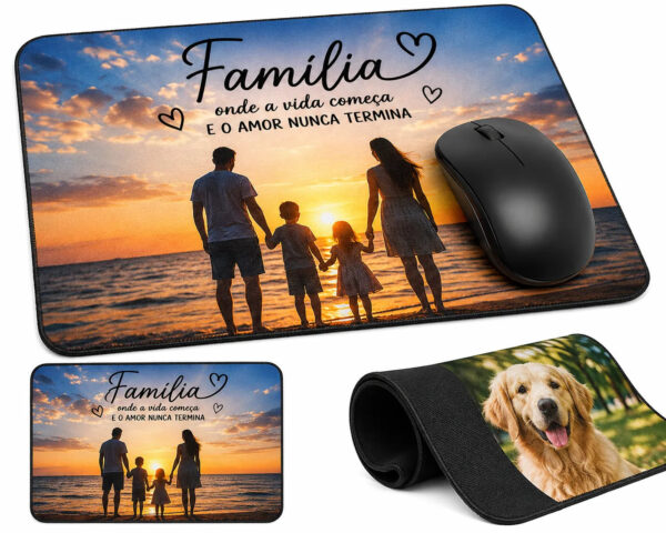 Mouse Pad Retangular 20 × 24 cm para Sublimação Colorida - Personalização já inclusa no preço