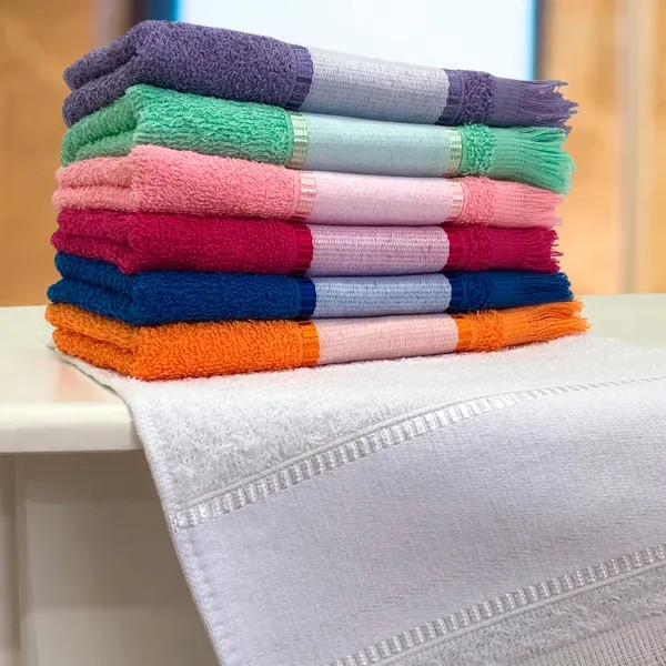 Toalha Social 21 × 38 cm para Sublimação Colorida C/ Franja - Personalização já inclusa no preço