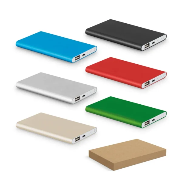Carregador Portátil Power Bank Slim em Alumínio 4.000mAh
