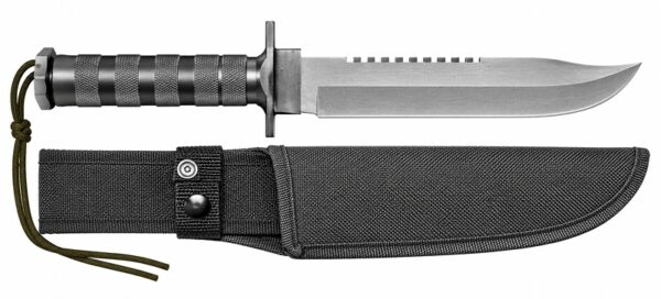 Faca Esportiva Rambo Preta 33cm com Acessórios e Bainha - Personalização já inclusa no preço
